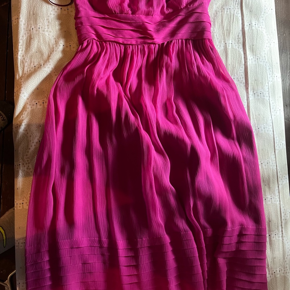 Vibrant JCrew pink magenta Strapless Dress